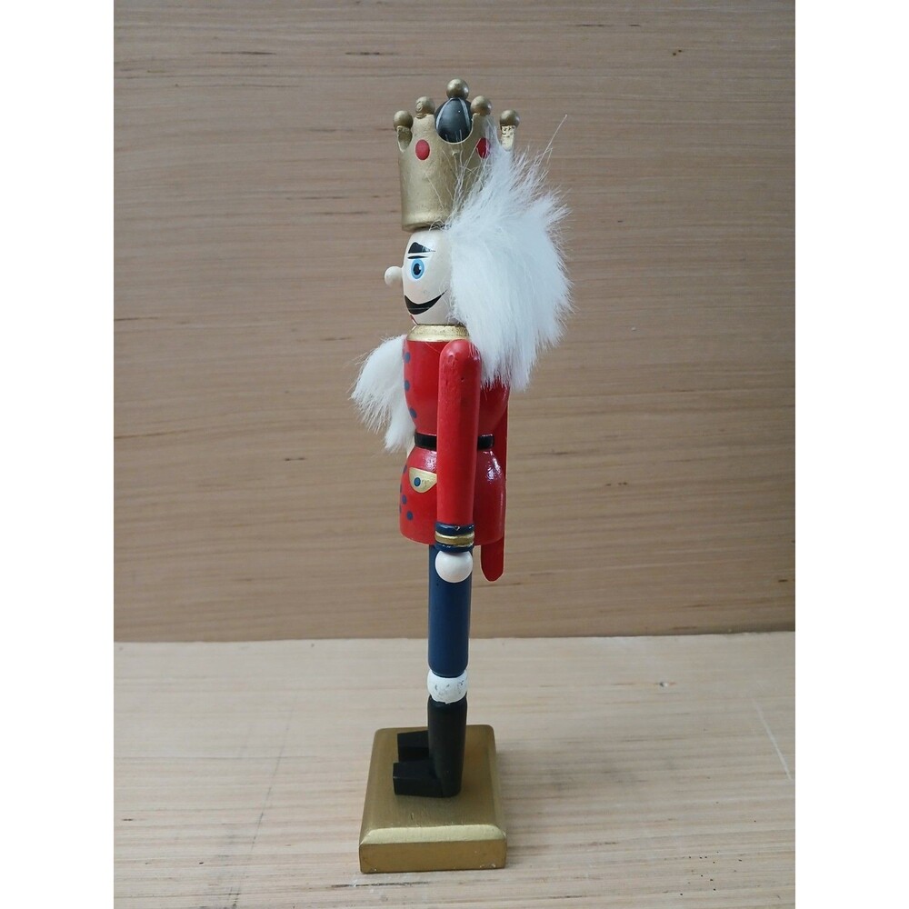 Nutcracker King Figurine 10" Wooden Christmas Decoration Mouth Opens & Shuts - Picture 6 of 11